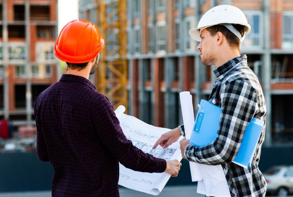Engineers at Construction Site