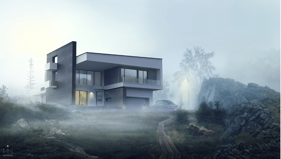Modern house exterior