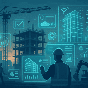 Smart construction illustration
