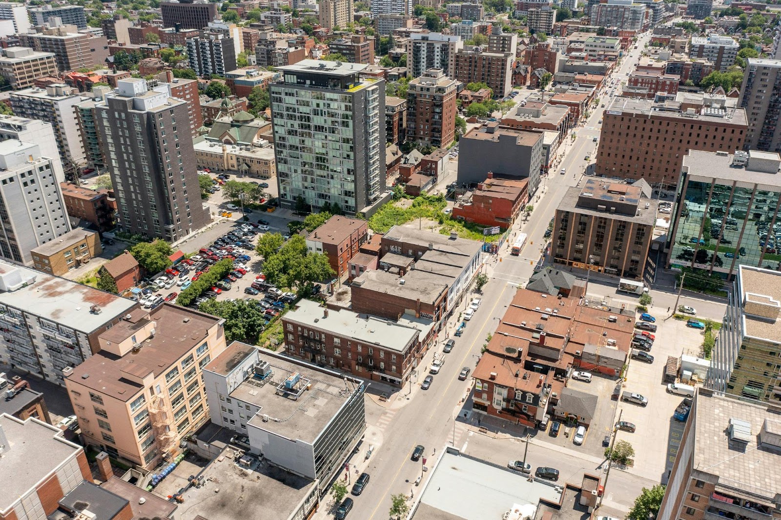 Aerial View of Urban City