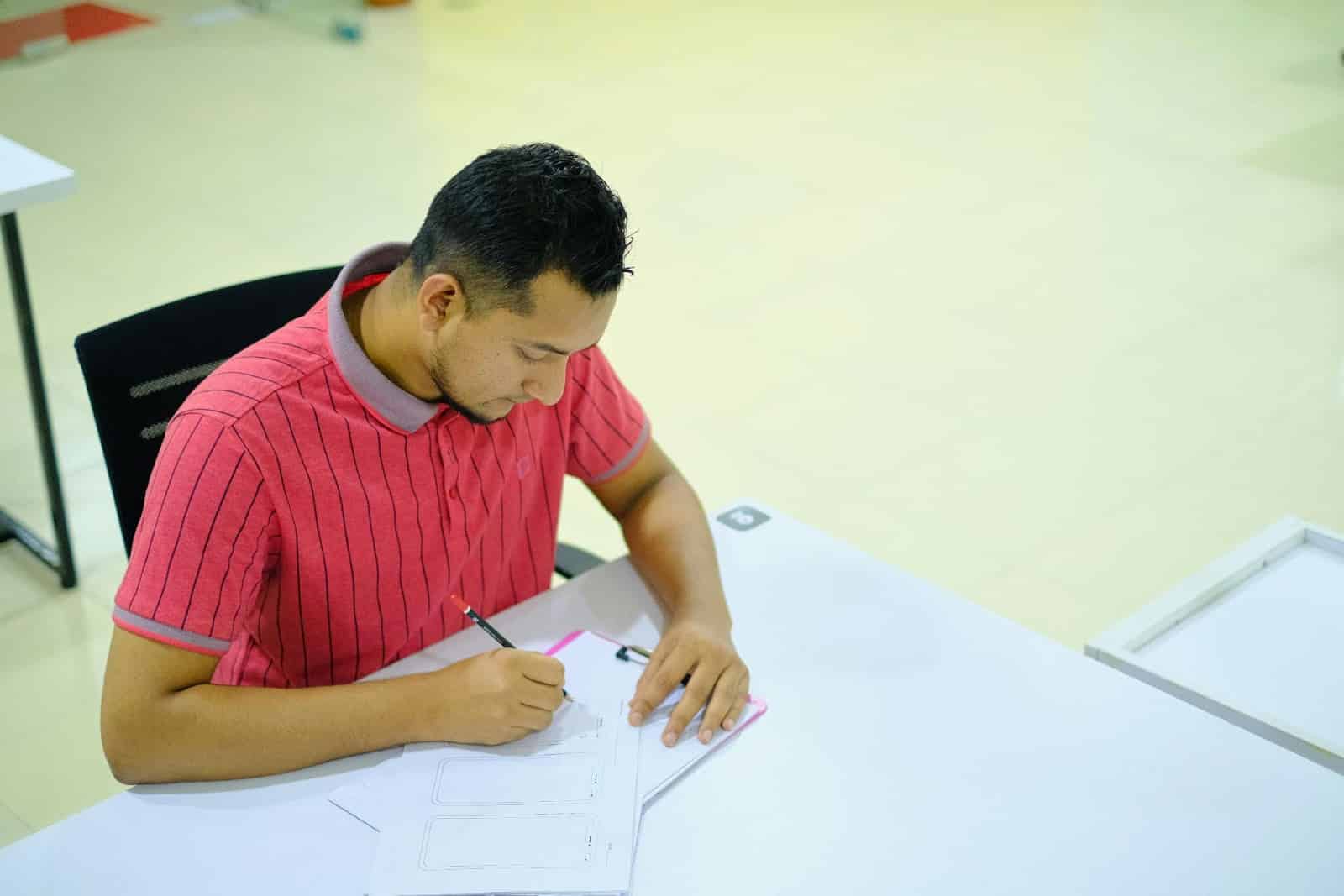MAN Reviewing Construction Plans