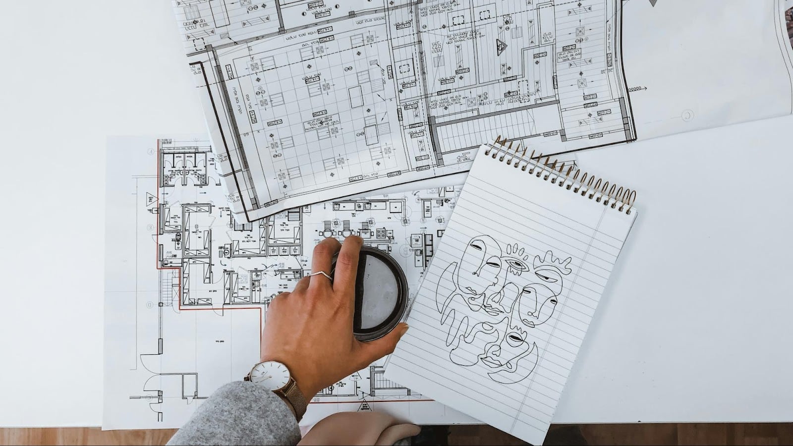 Architect Reviewing House Floor Plans